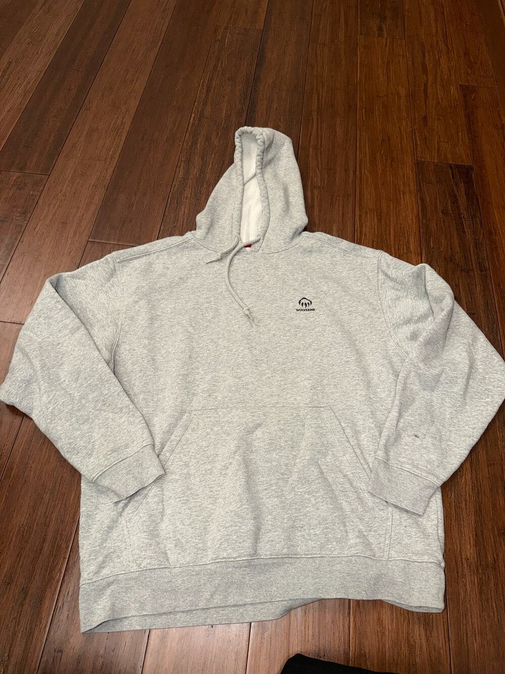 Wolverine, Grey Graphic Hoodie Sweatshirt Large